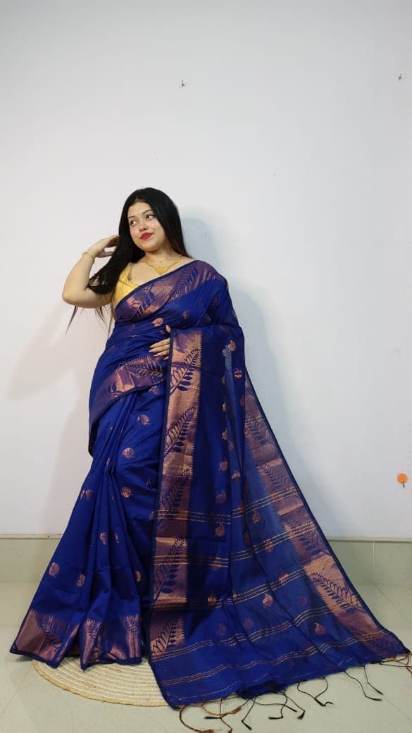 Neelambari saree, worn by a model